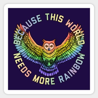 More Rainbow Owl Sticker